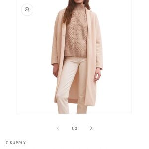 Z Supply Mason coat in Oatmeal Heather, size Large.